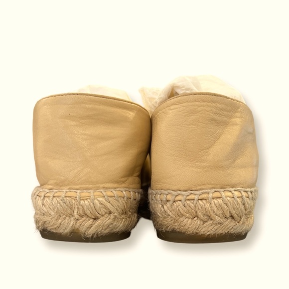 Authentic CHANEL CC Beige/Black Espadrilles Size 8/38 - Picture 6 of 7